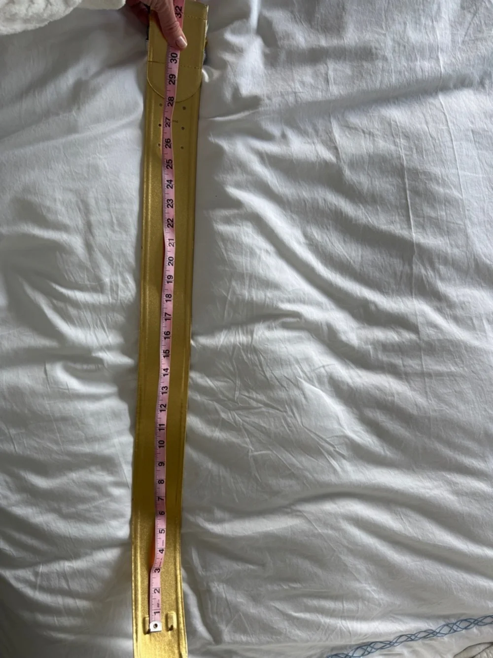 Vtg Calderon Leather Metallic Gold  Waist Belt with Silver and Bronze Accent